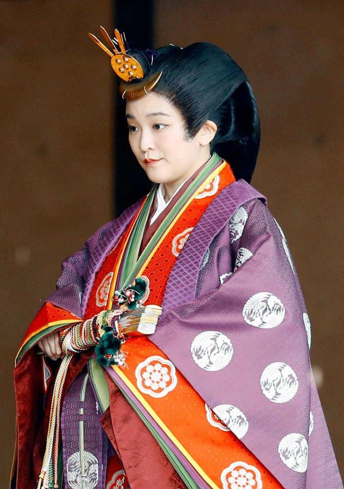 「即位礼正殿の儀」に向かわれる秋篠宮家の長女眞子さま　