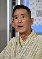 復帰の感想を話す三遊亭円楽（撮影・西岡正）
