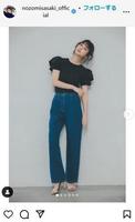 【Miu Miu】佐々木希さん着用 デニムとコーデュロイの野球帽 佐々木希 やはり美貌別格、髪アップ&デニムの透明感が凄い 小顔
