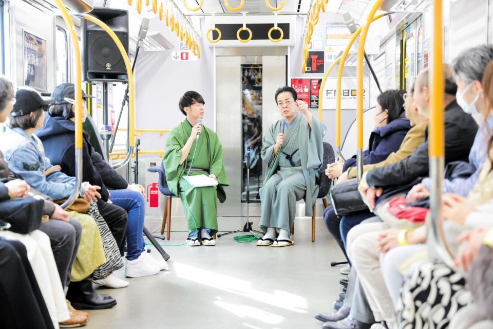 　ＪＲ桜島駅でラジオの公開収録と取材会に出席した立川談春