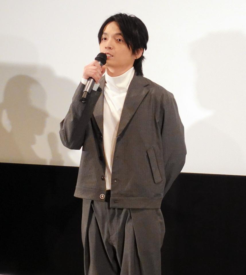 　「笑いのカイブツ」の舞台あいさつに登壇した岡山天音