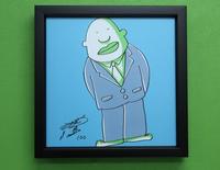 　三村マサカズのアート作品「人間（ななめ）」