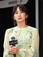 試写会に登場した斉藤由貴＝東京・内幸町のイイノホール（撮影・佐々木彰尚）