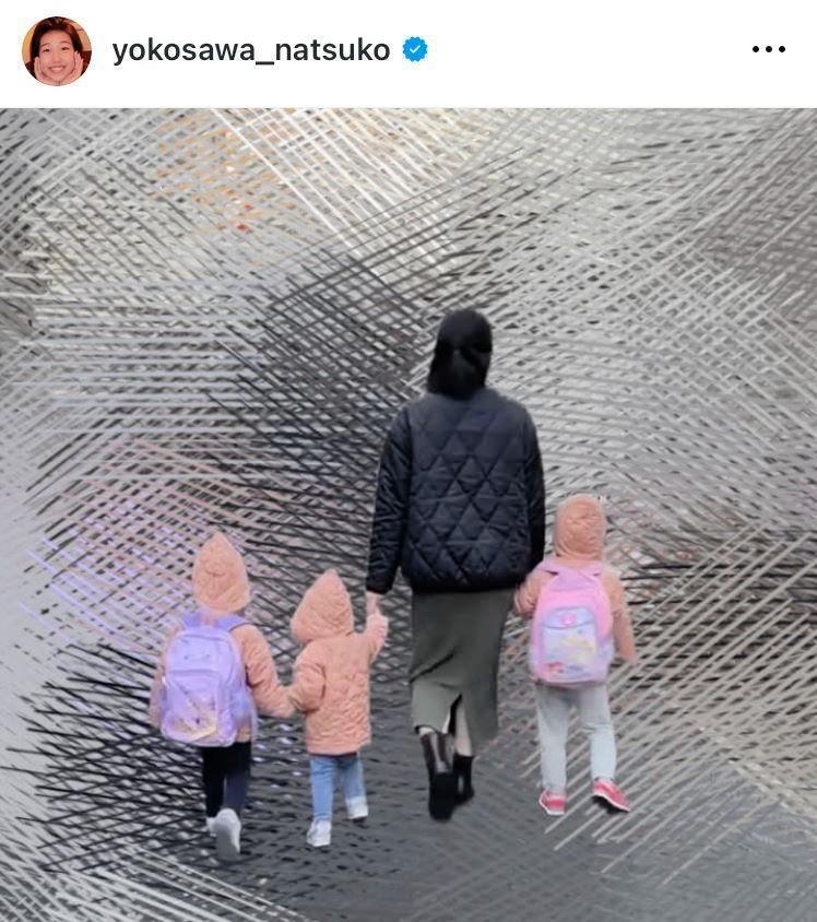 横澤夏子のインスタグラム＠ｙｏｋｏｓａｗａ＿ｎａｔｓｕｋｏ（４月１日付）より