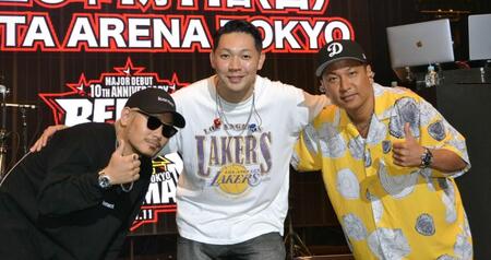 　公演を行ったベリーグッドマンの（左から）ＨｉＤＥＸ、Ｒｏｖｅｒ、ＭＯＣＡ