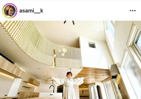 豪邸を披露！紺野あさ美のインスタグラム＠ａｓａｍｉ＿＿ｋより