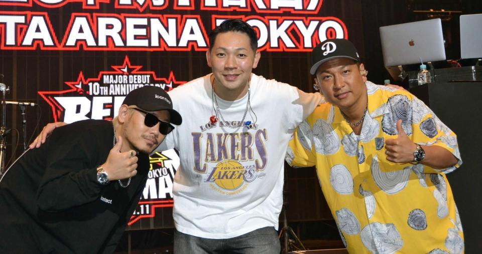 　公演を行ったベリーグッドマンの（左から）ＨｉＤＥＸ、Ｒｏｖｅｒ、ＭＯＣＡ