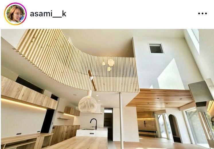 豪邸を披露！紺野あさ美のインスタグラム＠ａｓａｍｉ＿＿ｋより