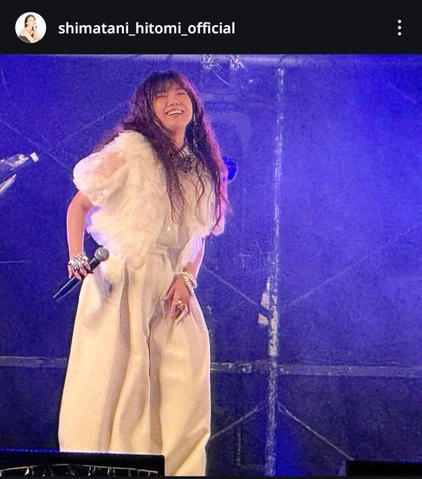 島谷ひとみインスタグラム＠ｓｈｉｍａｔａｎｉ＿ｈｉｔｏｍｉ＿ｏｆｆｉｃｉａｌから