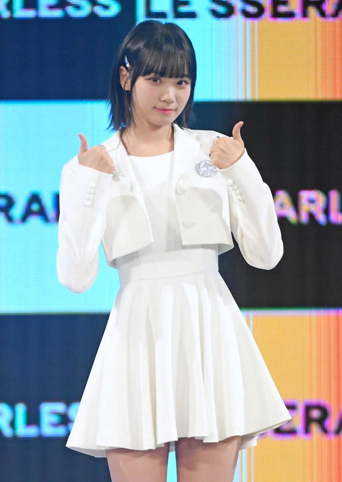 　ＬＥ　ＳＳＥＲＡＦＩＭ　ＪＡＰＡＮ　ＤＥＢＵＴ　ＳＨＯＷＣＡＳＥでのキム・チェウォン＝２０２３年１月撮影