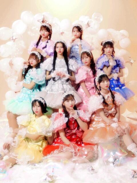 　デビューするＭＯＲＥ　ＳＴＡＲの（１列目左から）笹原なな花、山本るしあ、新井心菜（２列目同）鈴木花梨、中山こはく、森田あみ、遠藤まりん（３列目同）萩田そら、高梨ゆな