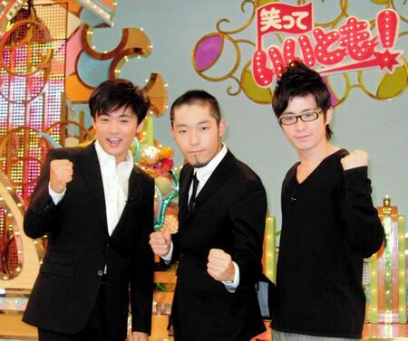 「笑っていいとも！」新レギュラーとなる劇団ひとり（右はオリエンタルラジオ）＝２００６年