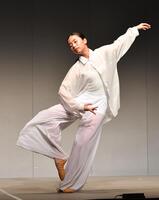 ダンスを披露する、田淵結真さん（撮影・千葉大輝）
