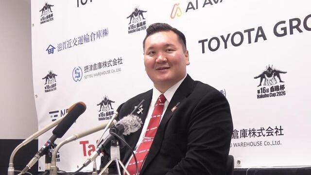 相撲の国際化について語る白鵬さん