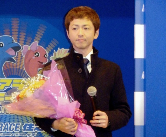 グランプリの壮行会を行った石野貴之