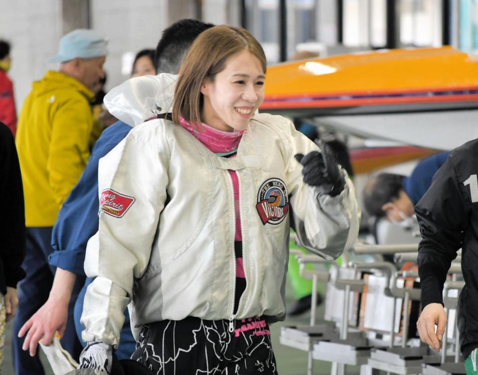 　初日１号艇から白星スタートを決めた山本梨菜