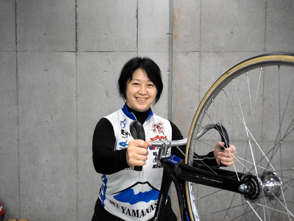 　ガールズケイリン１期生の渡辺ゆかりが奮闘する