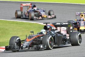 　昨年の日本グランプリで１１位だったマクラーレン・ホンダのフェルナンド・アロンソ＝２０１５年９月、鈴鹿サーキット