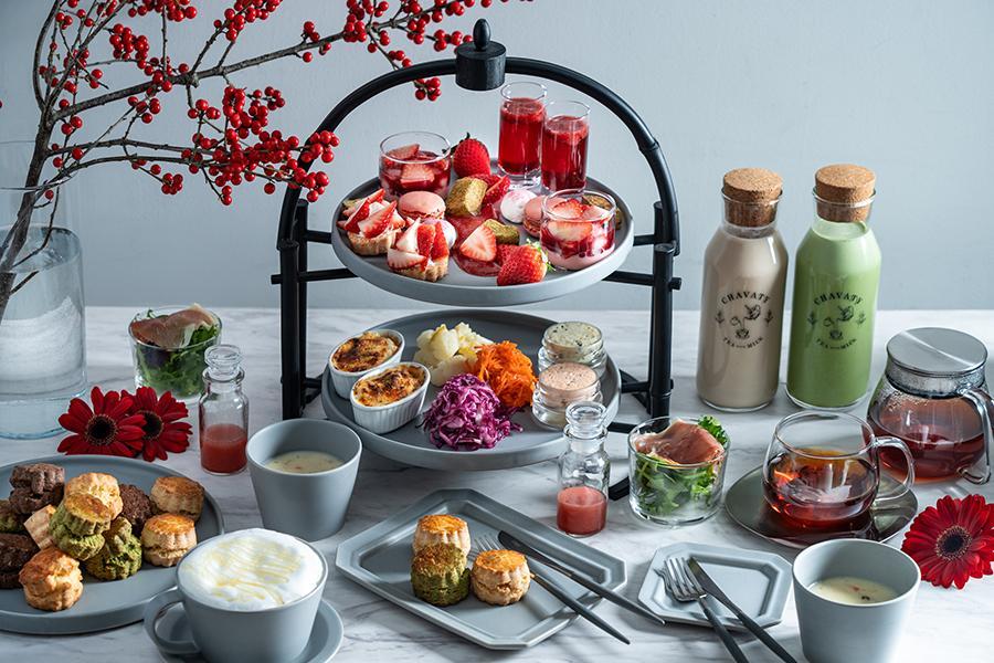 　ＣＨＡＶＡＴＹ焼きたてスコーン食べ放題＆ティーフリー「ブリリアントレッド・アフタヌーンティー」