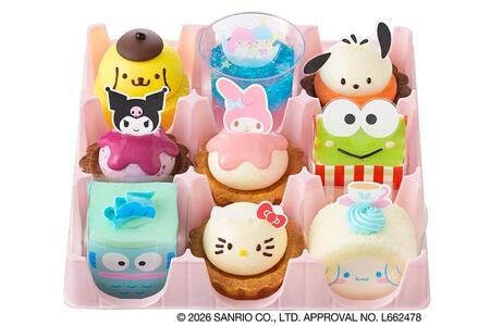 　銀座コージーコーナー×サンリオコラボ「＜サンリオキャラクターズ＞スイーツコレクション（９個入）」（３５６４円）