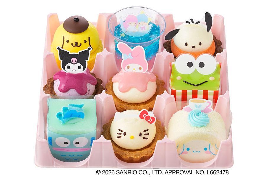 　銀座コージーコーナー×サンリオコラボ「＜サンリオキャラクターズ＞スイーツコレクション（９個入）」（３５６４円）