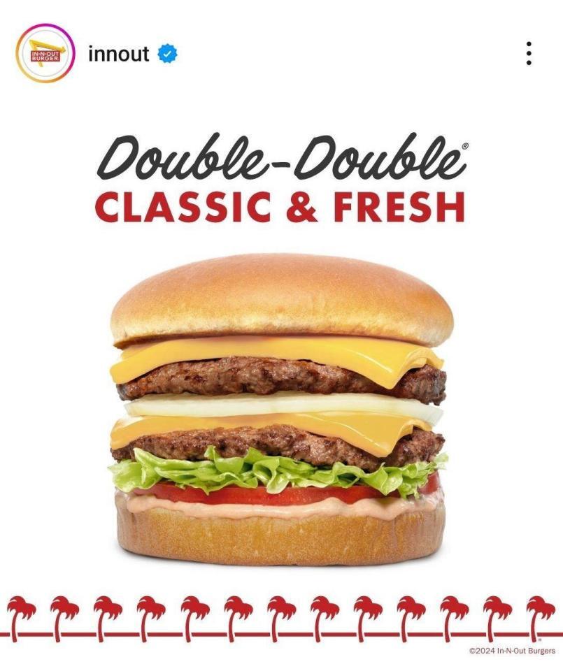 　Ｉｎ－Ｎ－Ｏｕｔ　Ｂｕｒｇｅｒのインスタグラム（ｉｎｎｏｕｔ）より