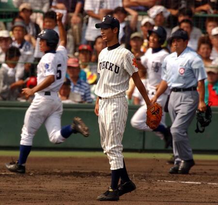 東北・ダルビッシュは２回２失点でまさかの降板＝２００３年８月