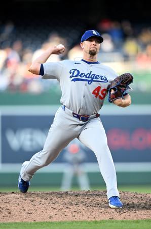 　ドジャースのトライネン投手＝９日（ゲッティ＝共同）