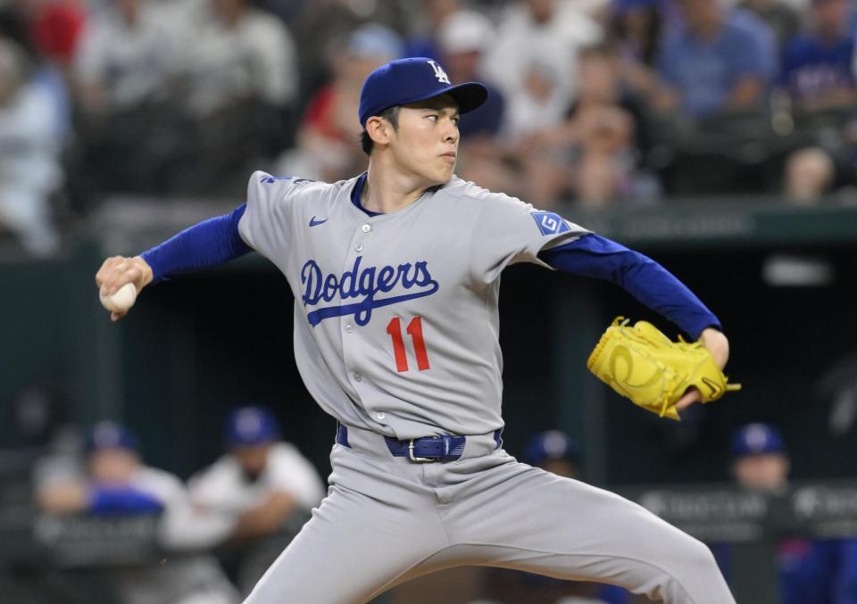 　先発した佐々木。６回を２安打２失点と好投したがメジャー初勝利はならなかった（共同）