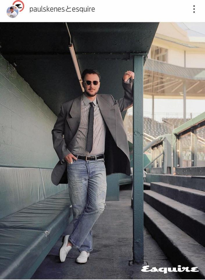 　雑誌の特集でモデルを務めたスキーンズ。本人のインスタグラム（ｐａｕｌｓｋｅｎｅｓ）より