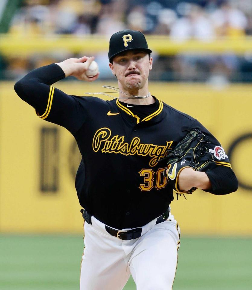 　ドジャース戦に先発したスキーンズ＝２０２４年６月（共同）