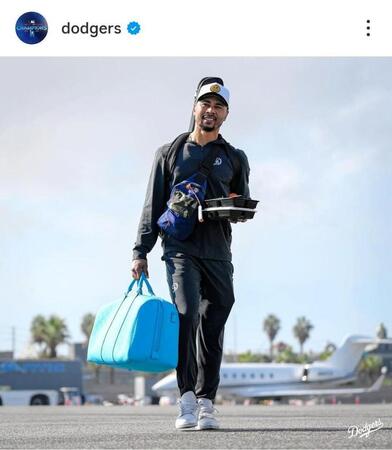 　ドジャースのインスタグラム（＠ｄｏｄｇｅｒｓ）から