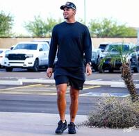 　キャンプ施設に入るエンリケス（ロサンゼルス・ドジャース提供）