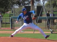 今季初めてライブBPに登板した大谷（撮影・小林信行）