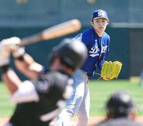 　マイナー戦に先発したドジャース・佐々木（共同）