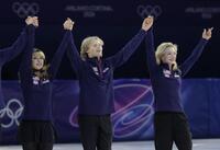 チームアメリカで演技した（左から）アリサ・リュウ、イニア・マリニン、アンバー・グレン（撮影・吉澤敬太）