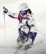 　ソチ冬季五輪のフリースタイルスキー女子モーグルで４位に入賞した上村愛子。決勝３回目の滑走＝８日、ソチ（共同）