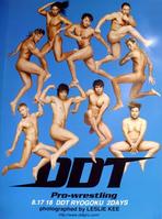 　飯伏幸太（下段左から２人目）らＤＤＴ選手の肉体美が躍るポスター
