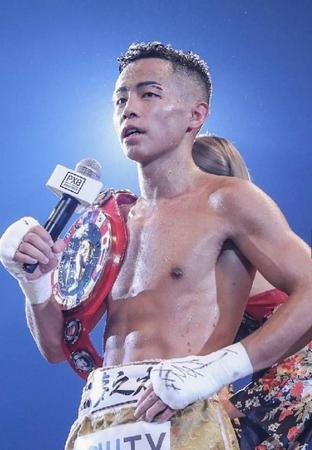 　東洋太平洋スーパーバンタム級王座を返上しバンタム級に転向を表明した武居由樹（大橋ジム提供）