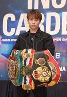 　ラモン・カルデナス戦に意気込む世界スーパーバンタム級４団体統一王者・井上尚弥（撮影・佐々木彰尚）
