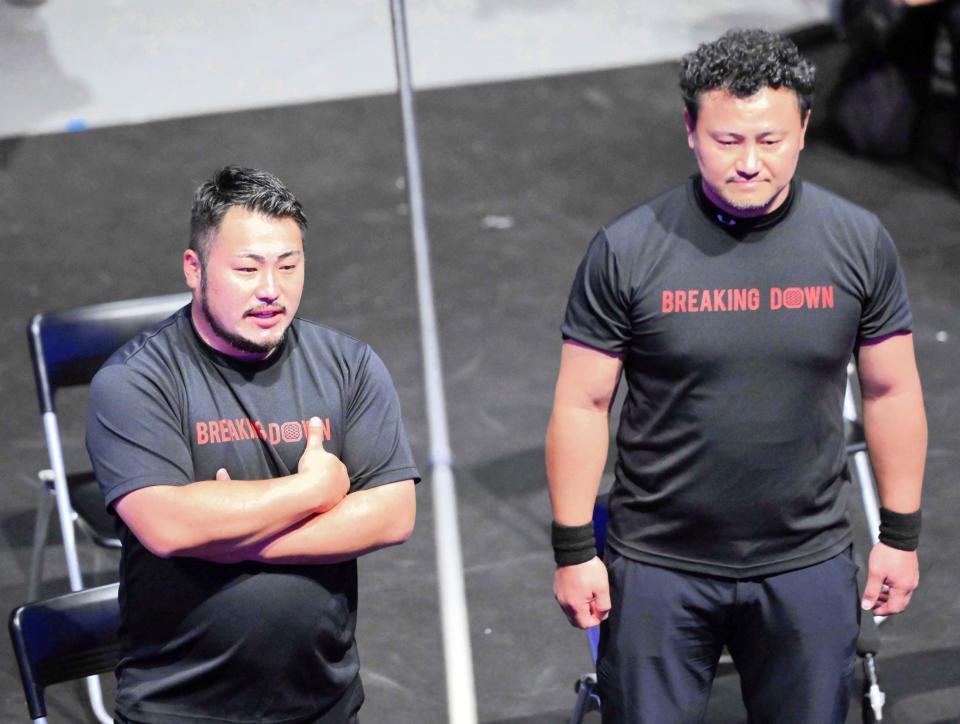 　オーディションに登場したりゅう君（左）とレフリー金野