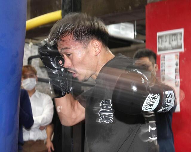 　練習を公開した堤聖也（撮影・佐々木彰尚）