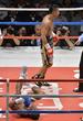 5回、ハイデル・パーラをKOで沈める内山高志(撮影・会津智海)