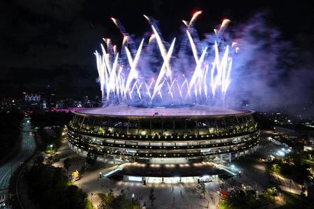 　４月３日のＦＣ東京-浦和戦で、国立競技場のスタジアム屋根上から特殊効果花火が打ち上げられる（写真はイメージ）