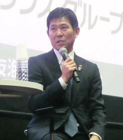 　故郷・長崎市内でのトークイベントに出席したサッカー日本代表の森保一監督