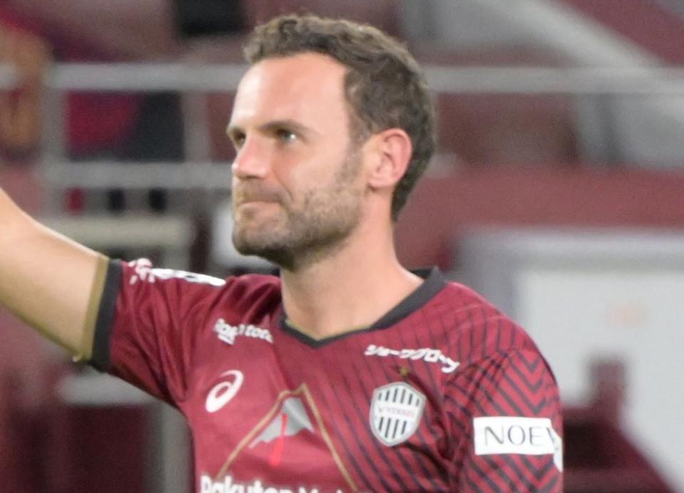 Ｊ１神戸でもプレーしたフアン・マタ（２３年９月）