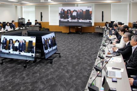 　日本の漫画の海外発信強化に向けた官民コンソーシアムの初会合＝１８日午後、東京・霞が関