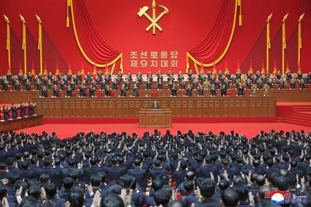 　２０日、２日目の討議に入った北朝鮮の５年に１度の重要会議、朝鮮労働党大会＝平壌（朝鮮中央通信＝共同）