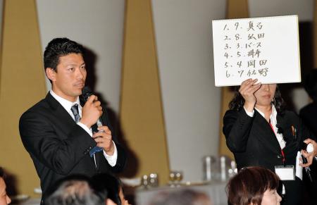 　クイズで１９８５年日本シリーズ第１戦のスタメンを答える伊藤隼