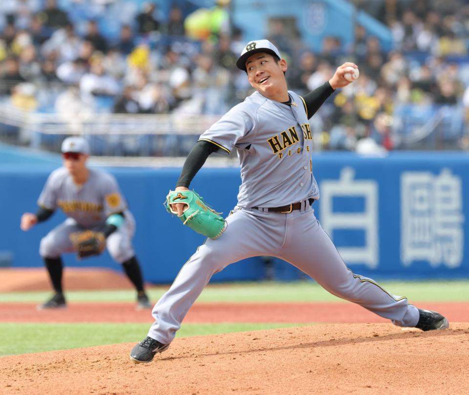 　２回、力投する伊原（撮影・西岡正）